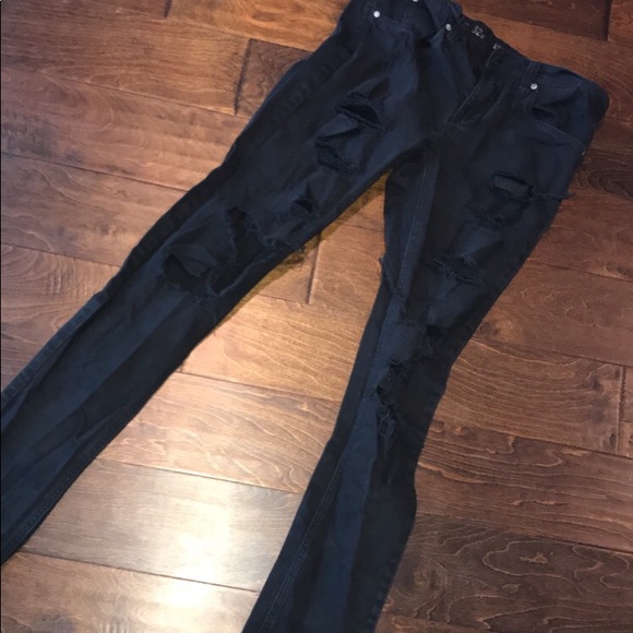 Black Ripped Jeans - Picture 1 of 3